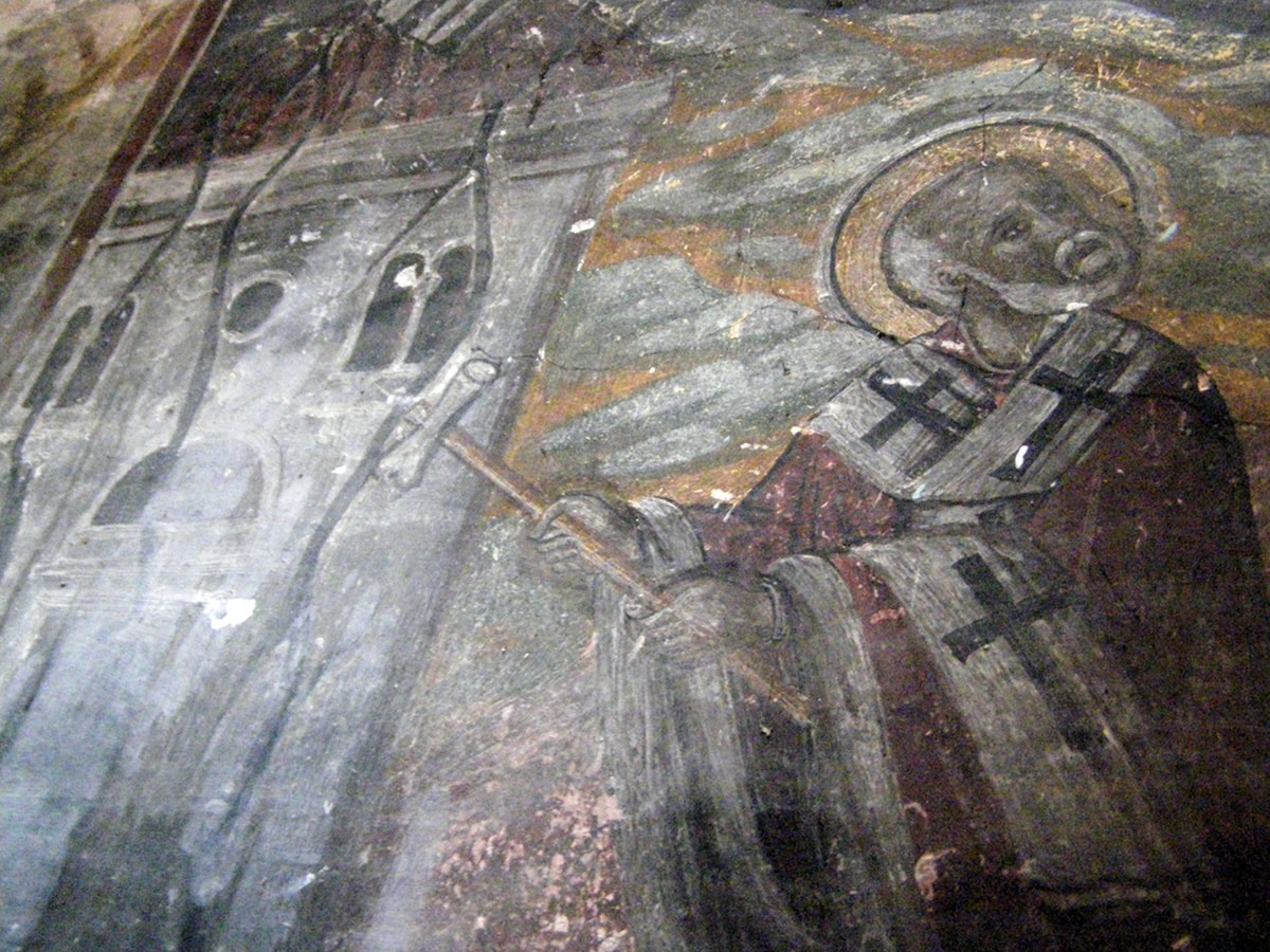 Άγιος μηνάς τοιχογραφία Καστοριά